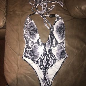 Snake print 1 piece